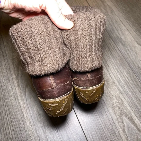 EUC El Naturalista Yggdrasil Soft Grain Boot Leather w/ Knitted Fold Over Cuff - Picture 4 of 12
